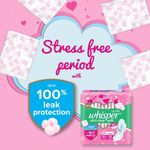Buy Whisper Ultra Soft Sanitary Pads - 15 Pieces (XL Plus) - Purplle