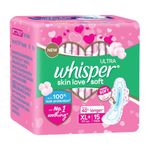 Buy Whisper Ultra Soft Sanitary Pads - 15 Pieces (XL Plus) - Purplle