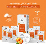 Buy Herbs & Pure Skin Lightening Facial Kit, Face Wash & Face Bleach With Vitamin C & Glutathione For Illumination Glowing Skin With Magic Sheet Mask And Disposable Head Cap|No Sulphates Unisex(203 gm_Pack Of 3) - Purplle