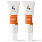 Buy Herbs & Pure Skin Brightening Vitamin C & Niacinamide Sunscreen SPF 50 For Quick Absorbing, Sun Protection and Glow|No Parabens or sulphates, Unisex, All Skin Types 50 ml - Pack of 2 - Purplle