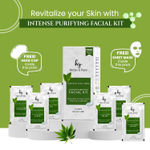 Buy Herbs & Pure Intense Purifying Facial kit & Bleach(43 gm)With Neem and Salicylic Acid For Prevents Acne & Oil Control With Magic Sheet Mask and Disposable Head Cap|Unisex 60 gm-Pack of 2 - Purplle