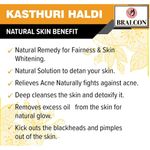 Buy BRALCON Organic Kasturi Haldi, Chandan Powder Combo- 200 gm(100 gm x 2 Pack) | sandalwood powder for face pack| amba haldi powder for Face seperate packaging - Purplle