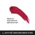 Buy Lakme Absolute Argan Oil Lip Color - Crimson Silk (3.4 gm) - Purplle