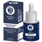 Buy Dermistry Pure 2% Salicylic Acid 2% Zinc Face Serum Oily Acne Prone Skin Removal Blackheads Whiteheads Repair Pimples Scar Marks Healing Redness Dark Spots Removes Excess Sebum Oil Control UV Protection 30 ml - Purplle