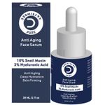 Buy Dermistry Pure 10% Snail Mucin + 2% Hyaluronic Acid Anti Aging Moisturizer Face Serum Repairs Fine Lines Wrinkles Collagen Boost Skin Lifting Firming Tightening Deep Hydrating Moisturizing Anti Ageing 30 ml - Purplle