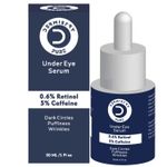 Buy Dermistry Pure 0.6% Retinol 5% Caffeine Anti-Ageing Under Eye Serum for Aging Removes Fine Lines Wrinkles Dark Circles Puffiness & Puffy Eyes Rejuvenating 30 ml - Purplle