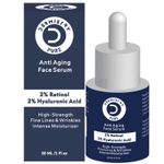 Buy Dermistry Pure 2% Retinol 2% Hyaluronic Acid High-Strength Anti Aging Ageing Face Serum Removes Fine Lines & Wrinkles Skin Deep Hydration Intense Moisturizer 30 ml - Purplle