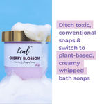 Buy Leal Cherry Blossom Bath Cream Whipped Soap | Moisturising Body Wash Enriched with Shea Butter & Grapeseed Oil | Soap-free & Sulphate-free formula - 160 gm - Purplle