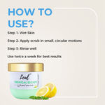 Buy Leal Tropical Escape Whipped Face & Body Sugar Scrub | Enriched with Green Tea, Shea Butter & Lemon | 2-in-1 Scrub & Soap for Exfoliating Dead Skin, Tan Removal & Blackheads - 200 gm - Purplle