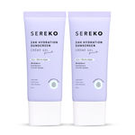Buy Sereko Sunscreen SPF 50 PA++++ Creme Gel with Zero White Cast for Even Toned & Glowing Skin 24hrs Hydration, Quick Absorbing & Non-Greasy | UVA+UVB & Blue Light Protection (50 ml) - Purplle