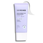 Buy Sereko Sunscreen SPF 50 PA++++ Creme Gel with Zero White Cast for Even Toned & Glowing Skin 24hrs Hydration, Quick Absorbing & Non-Greasy | UVA+UVB & Blue Light Protection (50 ml) - Purplle