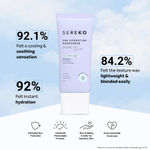 Buy Sereko Sunscreen SPF 50 PA++++ Creme Gel with Zero White Cast for Even Toned & Glowing Skin 24hrs Hydration, Quick Absorbing & Non-Greasy | UVA+UVB & Blue Light Protection (50 ml) - Purplle