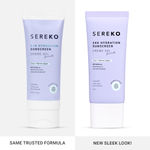 Buy Sereko Sunscreen SPF 50 PA++++ Creme Gel with Zero White Cast for Even Toned & Glowing Skin 24hrs Hydration, Quick Absorbing & Non-Greasy | UVA+UVB & Blue Light Protection (50 ml) - Purplle