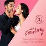 Buy Durex Extra Thin Strawberry Flavoured Condoms For Men - 12 Count - Purplle