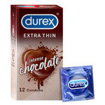 Buy Durex Extra Thin Chocolate Flavoured Condoms For Men - 12 Count - 12 pc - Purplle