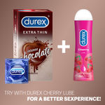 Buy Durex Extra Thin Chocolate Flavoured Condoms For Men - 12 Count - 12 pc - Purplle
