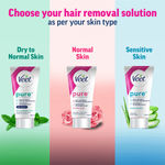 Buy Veet Pure Hair Removal Cream Cool (Dry Skin) 50 gm - Purplle