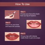Buy Hilary Rhoda Pro Matte Non-Transfer Lipstick | Waterproof Lipstick | 12-Hour Long Stay | Smudge-Proof Lipstick | 24 Shades | Highly Pigmented Matte Finish Lipstick | 2 gm (Hot Red) - Purplle