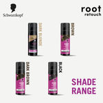 Buy Schwarzkopf Root Retouch Instant Grey Hair Concealer Spray Sweat And Rain Resistant - Brown, 120 ml - Purplle