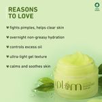 Buy Plum Green Tea Renewed Clarity Night Gel Mini | Hydrates Skin & Fights Acne | Lightweight, Quick-Absorbing, Non-Sticky Gel Texture | With Willow Bark & Salicylic Acid | Oily, Acne-Prone Skin | 100% Vegan - 15 ml - Purplle