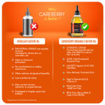 Buy Careberry Organic Castor Oil - Hexane-Free, USDA Certified Organic, Cold Pressed, 100% Natural Arandi Oil, Promotes Hair Growth, Enhances Eyelashes, Skin Moisture & Nail Strength, 200 ml - Purplle