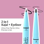 Buy Glam 21 Double Drama Kajal + Eyeliner Duo | Dramatic black pigment | Smudge proof| Waterproof| Matte finish| Long lasting upto 48 Hours| Creamy Formula| Intense color| Black, 0.55 gm - Purplle