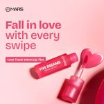 Buy MARS Love Track Velvet Lip Tint (2.8 ml) (SIX PROMISES) | Velvet Matte Finish | Non-Sticky & Lightweight | Highly Pigmented | Comfortable Wear | 6 Flattering Shades - Purplle