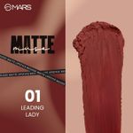 Buy MARS Matte Muse Mousse Lipstick (3 ml) (01-LEADING LADY) with Doe-Foot Applicator | Highly Pigmented | Smooth Texture | Hydrating Formula | Blurry Lips Effect - Purplle