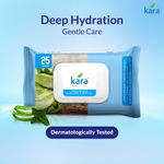 Buy Kara Refreshing Facial Wipes 25 Pulls - (Pack of 6) | Aloe Vera, Mint Oil & Vitamin E | Cleansing & Hydrating Face Wipes | Paraben-Free & Alcohol-Free - Purplle