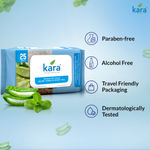 Buy Kara Refreshing Facial Wipes 25 Pulls - (Pack of 6) | Aloe Vera, Mint Oil & Vitamin E | Cleansing & Hydrating Face Wipes | Paraben-Free & Alcohol-Free - Purplle
