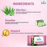 Buy Kara Refreshing Facial Wipes 25 Pulls - (Pack of 6) | Aloe Vera, Cucumber & Vitamin E | Hydrating & Gentle Cleansing | Paraben-Free & Alcohol-Free - Purplle