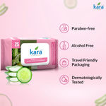 Buy Kara Refreshing Facial Wipes 25 Pulls - (Pack of 6) | Aloe Vera, Cucumber & Vitamin E | Hydrating & Gentle Cleansing | Paraben-Free & Alcohol-Free - Purplle