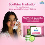 Buy Kara Refreshing Facial Wipes 25 Pulls - (Pack of 6) | Aloe Vera, Cucumber & Vitamin E | Hydrating & Gentle Cleansing | Paraben-Free & Alcohol-Free - Purplle