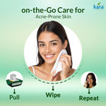 Buy Kara Refreshing Facial Wipes 25 Pulls - (Pack of 6) | Neem, Tea Tree Oil & Vitamin E | Purifying & Hydrating Wet Wipes | Paraben-Free & Alcohol-Free - Purplle