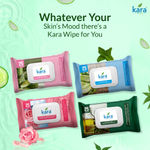 Buy Kara Refreshing Facial Wipes 25 Pulls - (Pack of 6) | Neem, Tea Tree Oil & Vitamin E | Purifying & Hydrating Wet Wipes | Paraben-Free & Alcohol-Free - Purplle