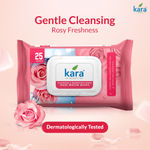Buy Kara Refreshing Facial Wipes 25 Pulls - (Pack of 6) | Rose Water & Vitamin E | Soothing Cleansing & Hydration | Paraben-Free & Alcohol-Free - Purplle