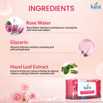 Buy Kara Refreshing Facial Wipes 25 Pulls - (Pack of 6) | Rose Water & Vitamin E | Soothing Cleansing & Hydration | Paraben-Free & Alcohol-Free - Purplle
