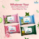 Buy Kara Refreshing Facial Wipes 25 Pulls - (Pack of 6) | Rose Water & Vitamin E | Soothing Cleansing & Hydration | Paraben-Free & Alcohol-Free - Purplle