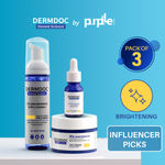 Buy DERMDOC by Purplle Niacinamide Glow Routine | 1% Niacinamide & 0.5% Vitamin C Gentle Foaming Face Wash (80 ml) | 10% Niacinamide Face Serum (15 ml) | 4 % Niacinamide Day Cream (50 gm) - Purplle