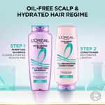 Buy L'Oreal Paris Hyaluron Pure 72H Rehydrating Conditioner for hydrated smooth hair with no weighdown | 340 ml - Purplle