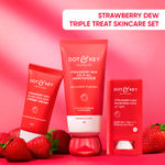 Buy Dot & Key Strawberry Dew Triple Treat Skincare Set - Sunscreen, Strobe Cream & Moisturizer - 130 gm - Purplle