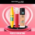 Buy Maybelline Heartfelt Glamour Combo Set | New York Matte+Poreless Liquid Foundation 30 ml 230 Natural Buf + Super Stay Matte Ink Liquid Lipstick 5 ml + The Colossal 2x Volume Waterproof Mascara - Black (10 gm) - Purplle
