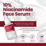 Buy KAIVA 10% Niacinamide Face Serum with Willow Bark Extract, Centella Asiatica Extract, Vitamin C & B5 for Men & Women | Sulfate & Paraben Free – 30 ml - Purplle