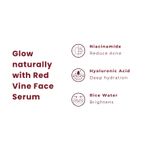 Buy KAIVA Red Vine Face Serum with Rice Water & Peptides | For Women & Men - 30 ml - Purplle