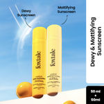 Buy Foxtale Niacinamide Dewy & Mattifying Sunscreen SPF 70+ PA++ No White Cast Men & Women (50 ml+50 ml) - Purplle