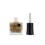 Buy Color Fx New York Hyper-Gloss Top Coat Nail Polish, Transparent Gel Like Finish, Gold Glitter Finish, 21 Toxins Free, Long Lasting, Clear Nail Paint Women 9 ml - Purplle