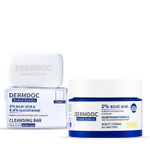 Buy DERMDOC by Purplle Glow & Cleanse Duo (Combo of 2) 2% Kojic Acid Glow Fusion Formula Night Cream (50 gm) | 2% Kojic Acid and 0.5% Glutathione Cleansing Bar (75 gm) - Purplle