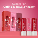Buy Mila Beaute Tinted Juicy Lip Balms Pack of 3 with 12 Hrs Moisture Lock & SPF 15, 12 gm - Purplle