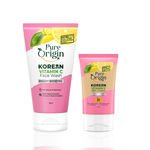Buy Pure Origin Korean Vitamin C Natural BB+ Cream (30 gm) & Gel Face Wash (150 ml) | Instant Spot Coverage | Deeply Cleanses & Brightens Skin | All Skin Types - Combo of 2 - Purplle