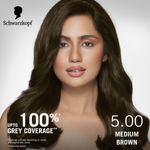 Buy Schwarzkopf Simply Colour Permanent Hair Colour For 100% Grey Coverage - 5.00 Medium Brown, 142.5 ml - Purplle